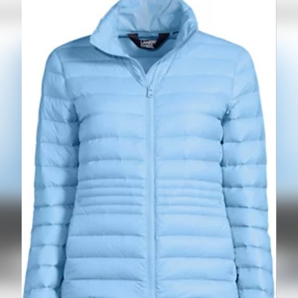 Lands' End Jackets & Blazers - NWT Lands End Bermuda Blue Hyper Dry Down Jacket Size M